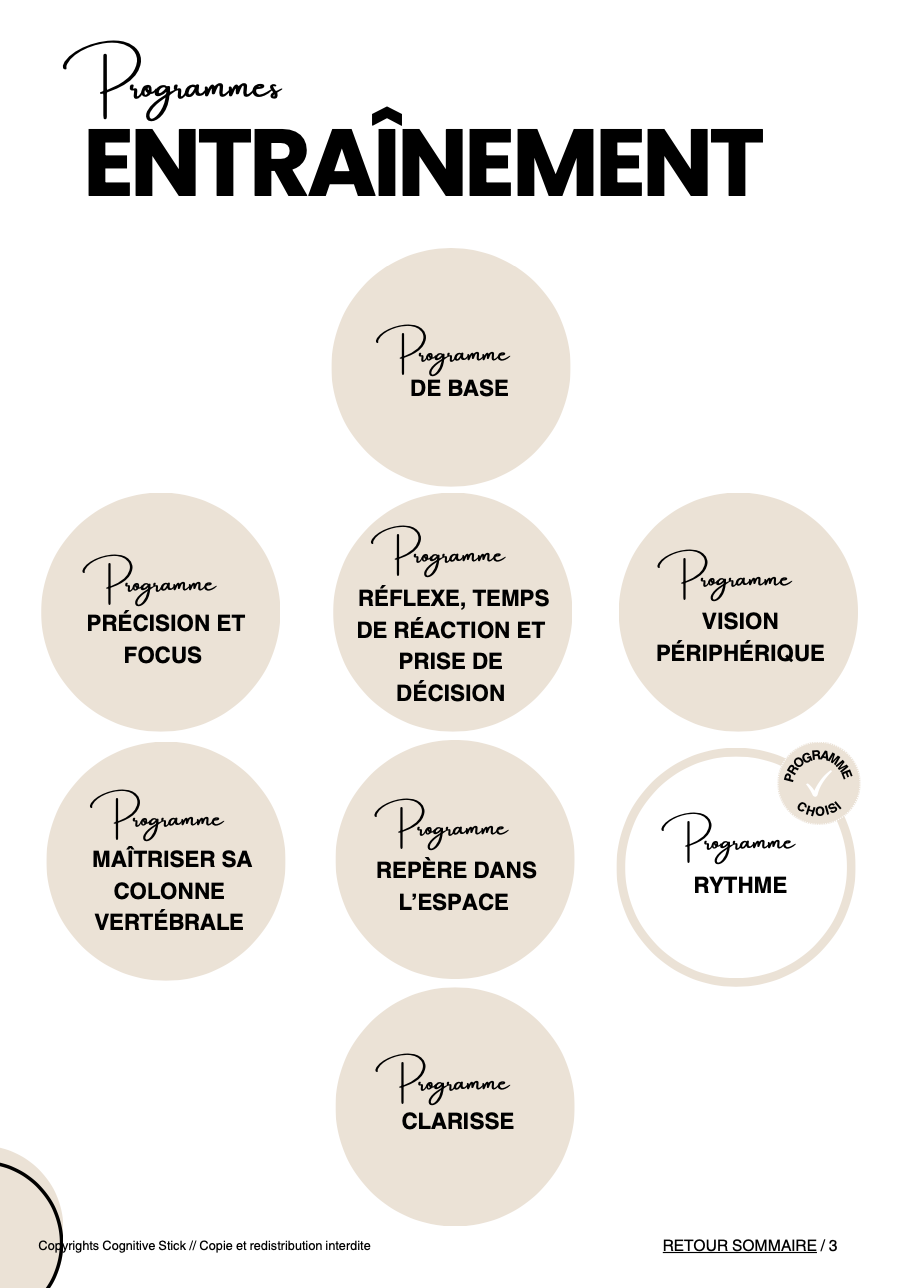 Programme n°6 Rythme (inspiré par Brain Ball) - Partie 2 | Entraînement - Cognitive Stick