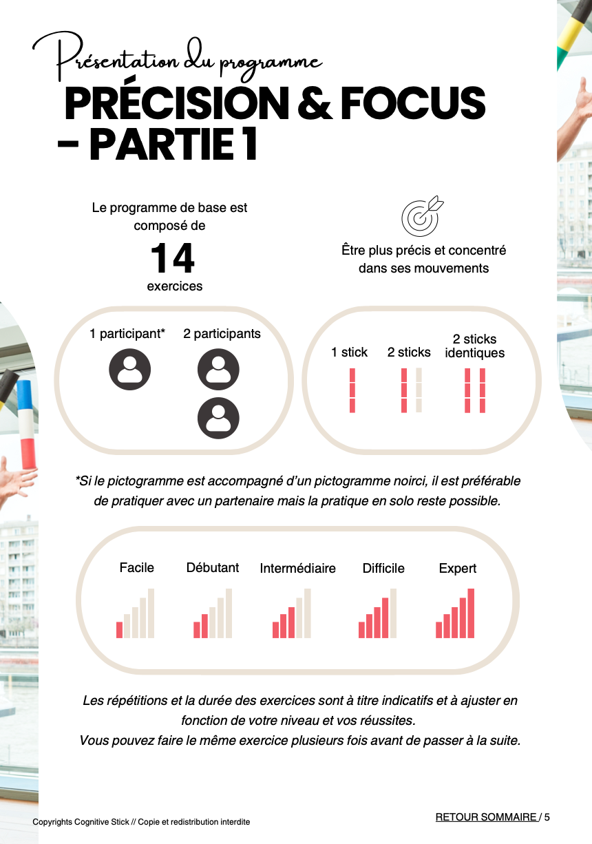 Programme n° 1 Précision et focus - Partie 1 | Entrainement - Cognitive Stick