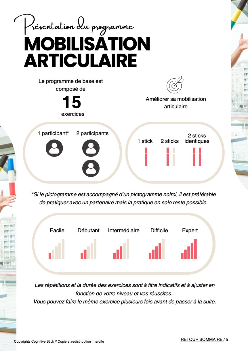 Programme n°4 Mobilisation articulaire - Partie 2 | Vitalité - Cognitive Stick