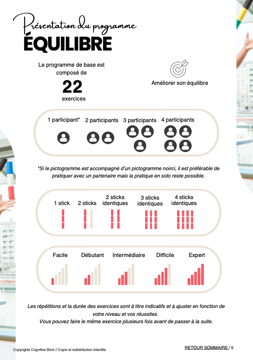 Programme n°1 Équilibre - Partie 1 | Vitalité - Cognitive Stick