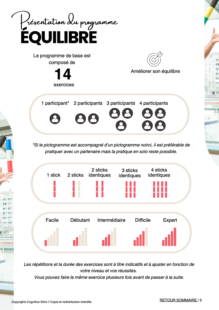 Programme n°1 Équilibre - Partie 2 | Vitalité - Cognitive Stick
