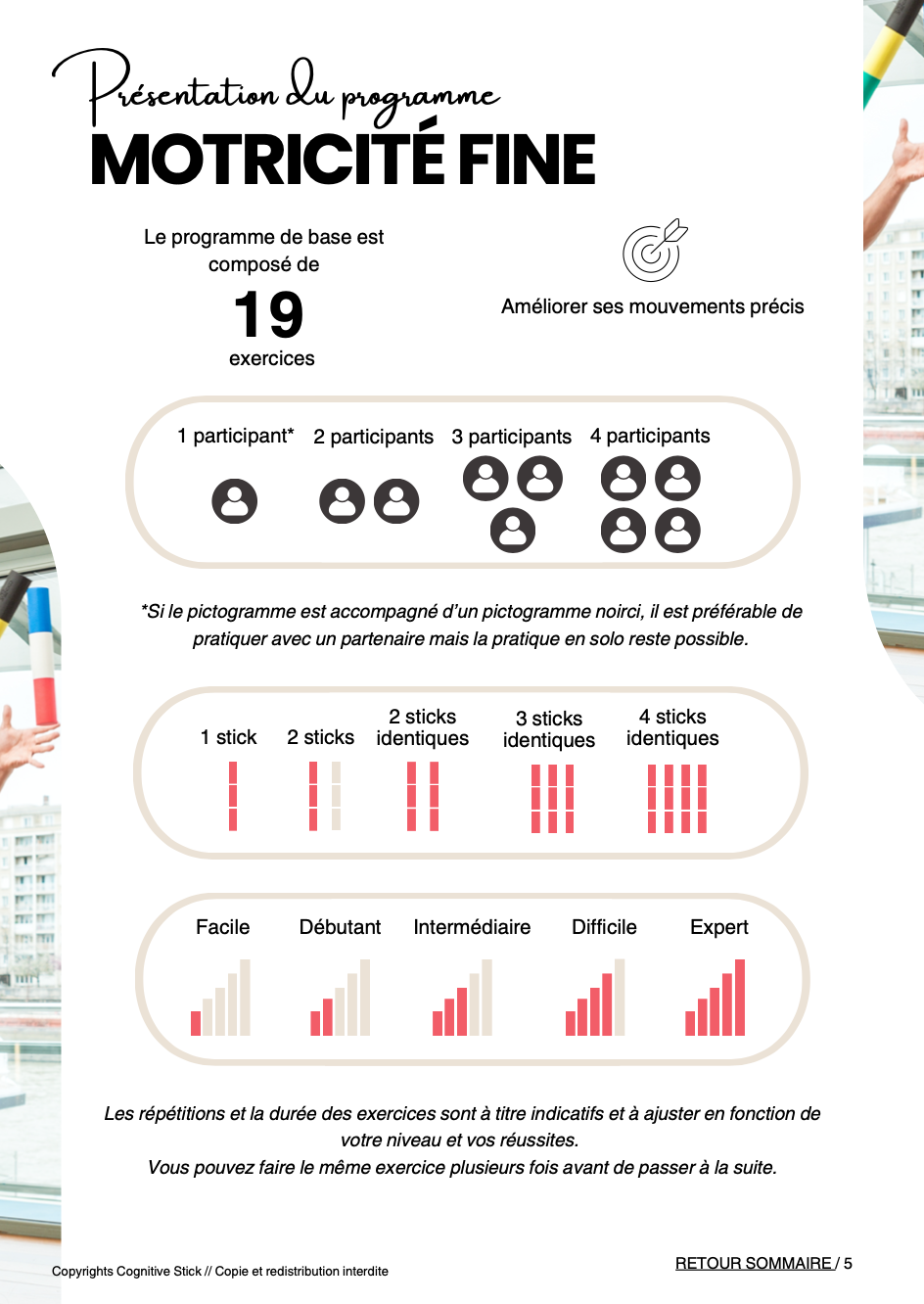 Programme n°2 Motricité fine - Partie 1 | Vitalité - Cognitive Stick