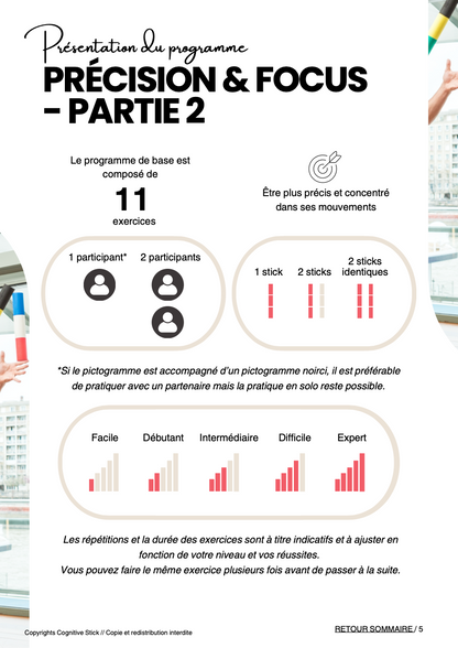 Programme n° 1 Précision et focus - Partie 2 | Entrainement - Cognitive Stick
