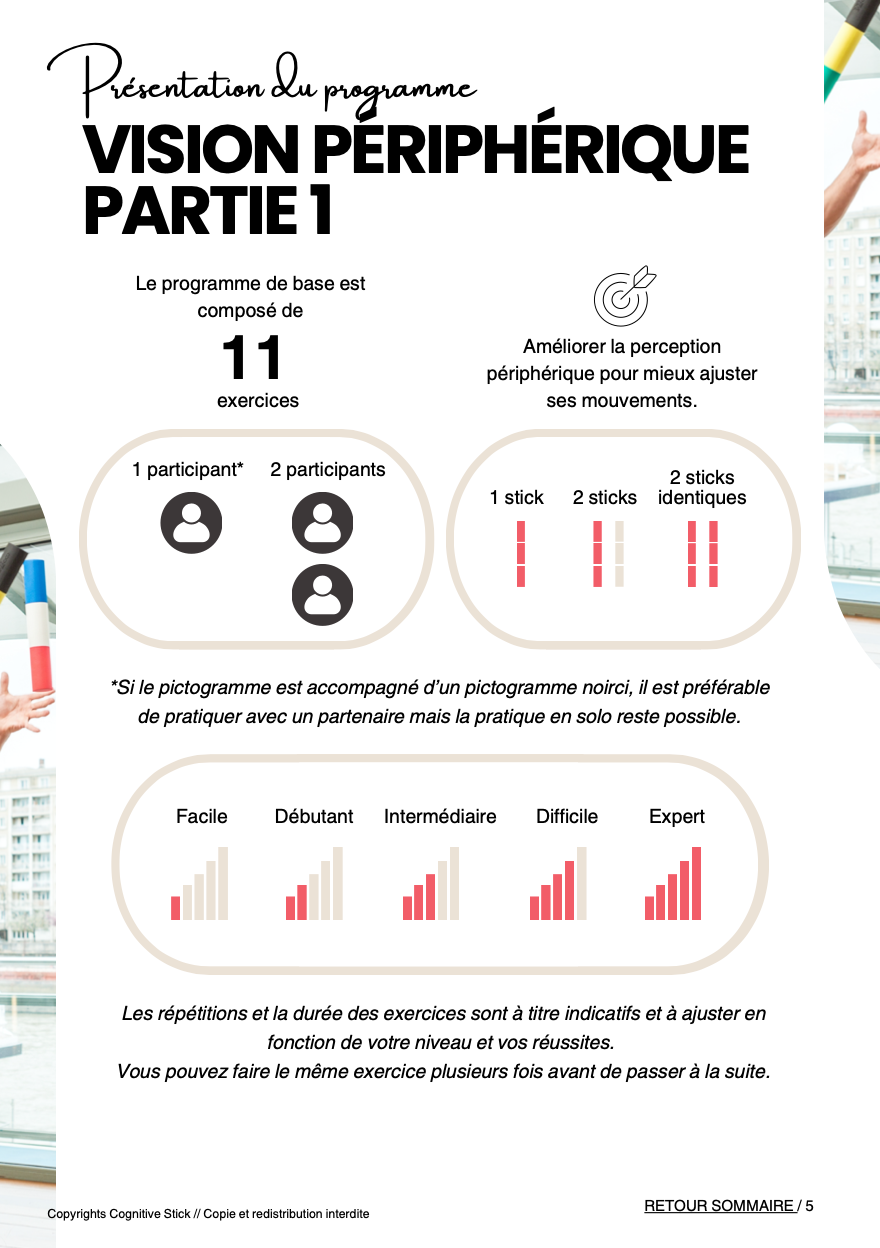 Programme n°3 Vision périphérique - Partie 1 | Entraînement - Cognitive Stick