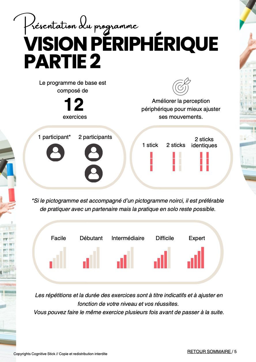 Programme n°3 Vision périphérique - Partie 2 | Entraînement - Cognitive Stick
