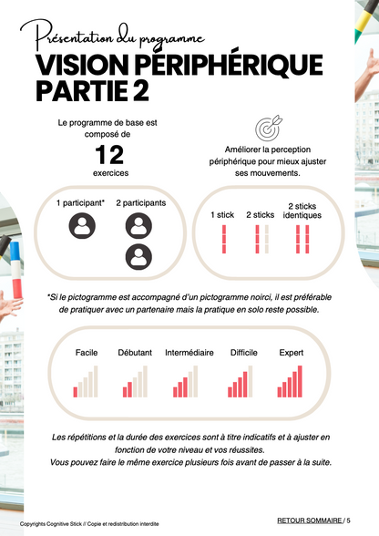 Programme n°3 Vision périphérique - Partie 2 | Entraînement - Cognitive Stick