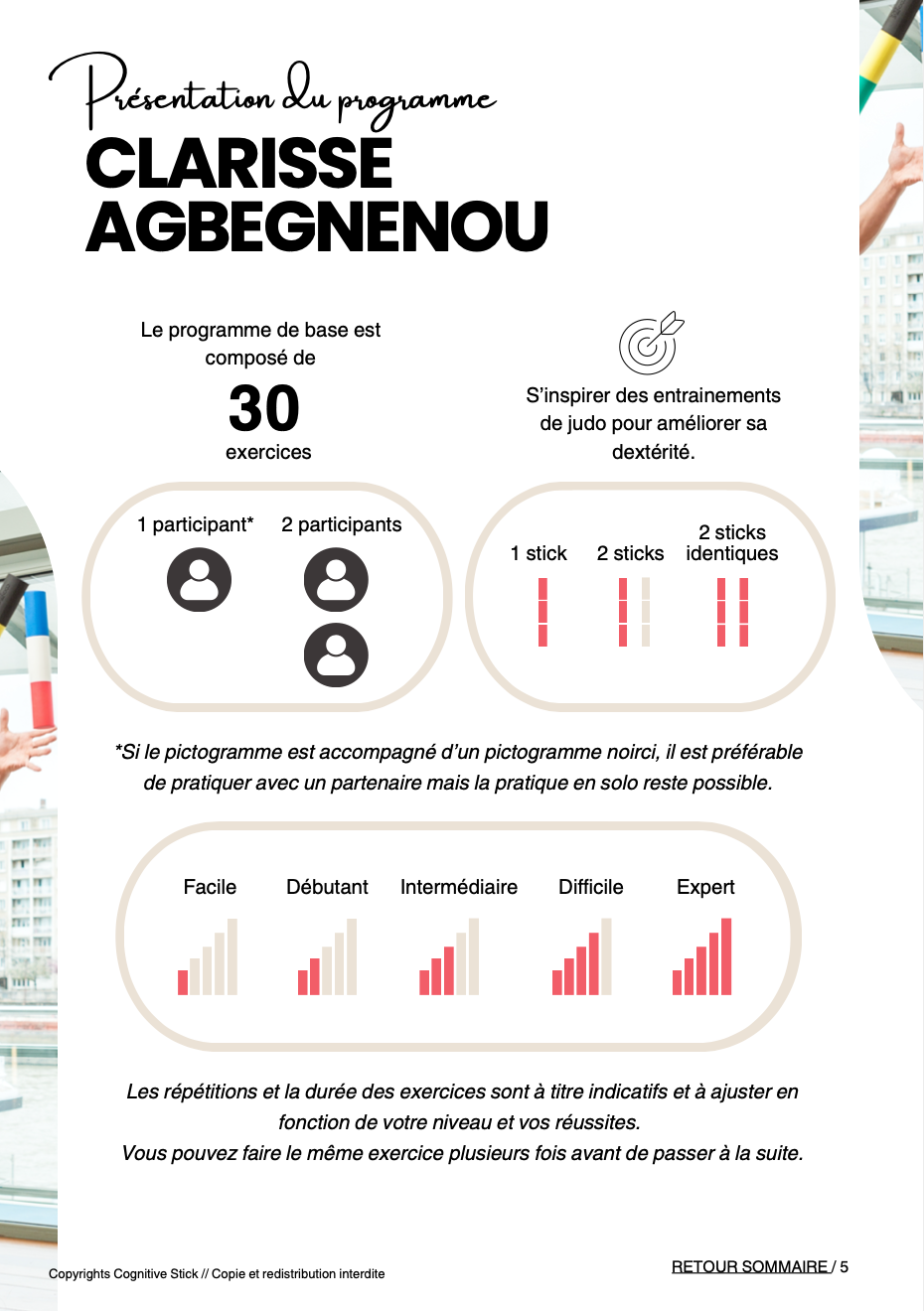 Programme n°7 Clarisse Agbegnenou - Judo | Entraînement - Cognitive Stick