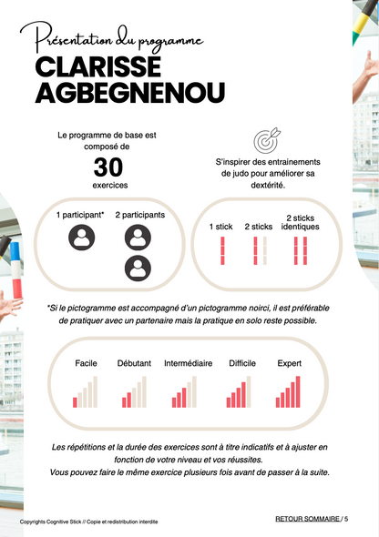 Programme n°7 Clarisse Agbegnenou - Judo | Entraînement - Cognitive Stick