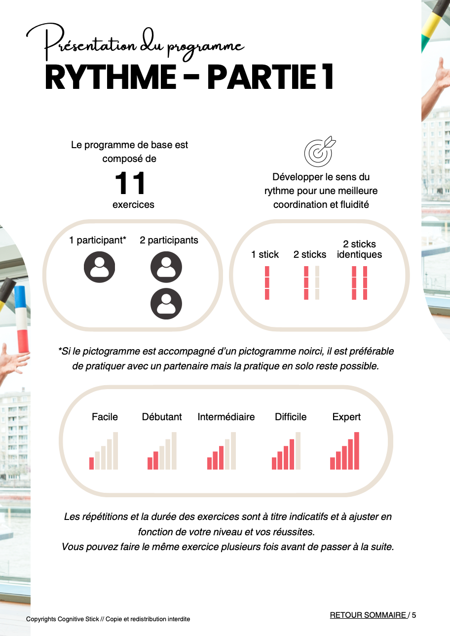 Programme n°6 Rythme (inspiré par Brain Ball) - Partie 1 | Entraînement - Cognitive Stick